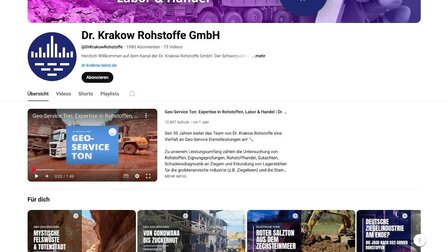 RFA-Kunde: YouTube-Kanal Dr. Krakow Rohstoffe | © CRB Analyse Service GmbH