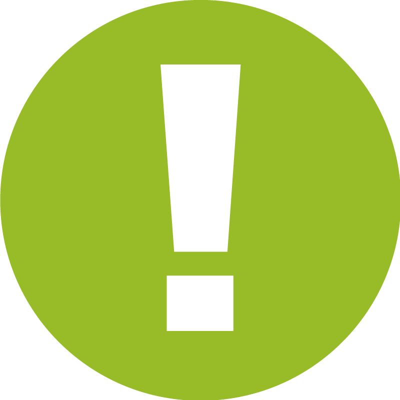 Icon mit Warnhinweis zur Staubvermeidung bei der Probenentnahme